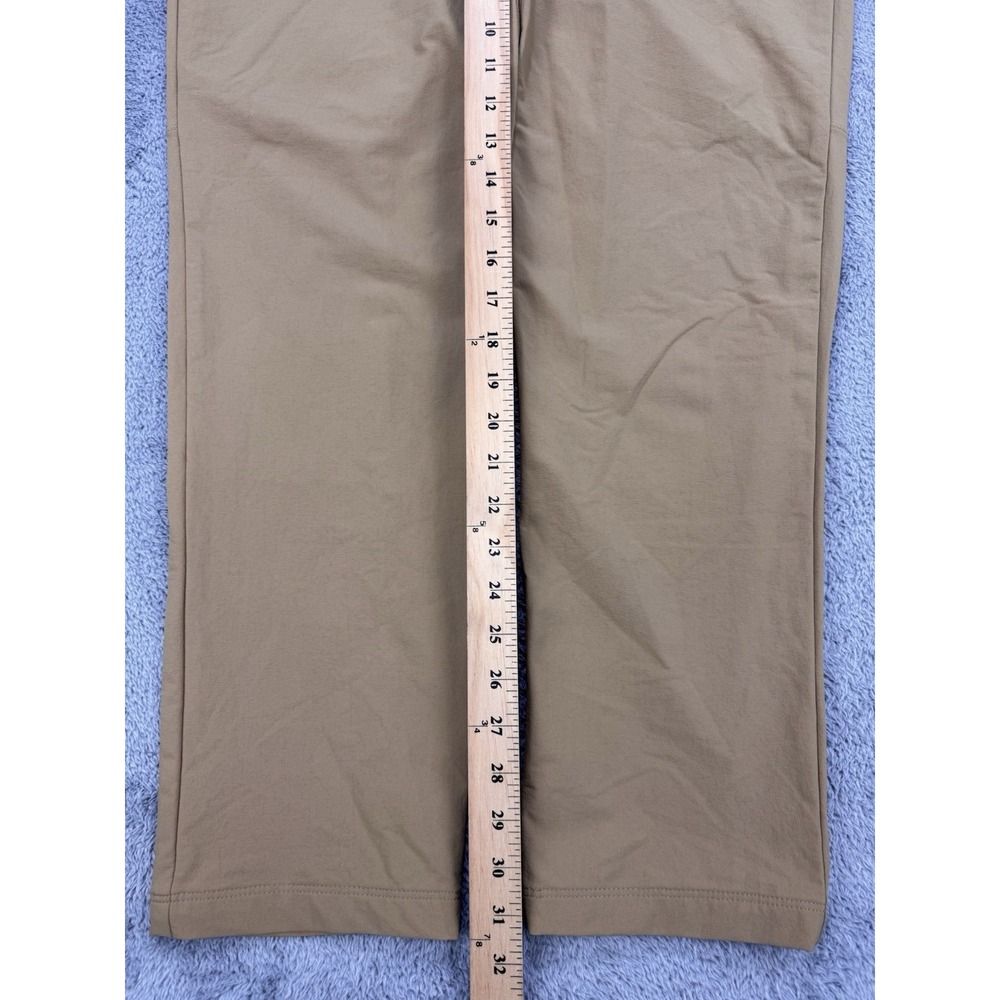 CRZ YOGA Men Chino Golf Pants 34 Khaki Stretch Performance Tech Flex Flat Front - Picture 6 of 10